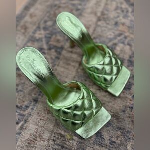 BOTTEGA VENETA PISTACHIO SANDALS